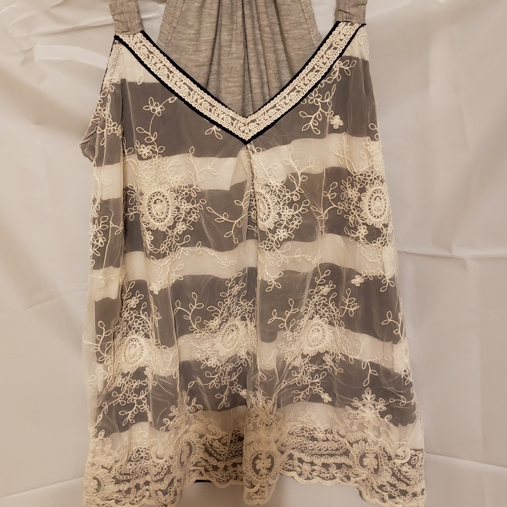 Nautical Lace Tank Top